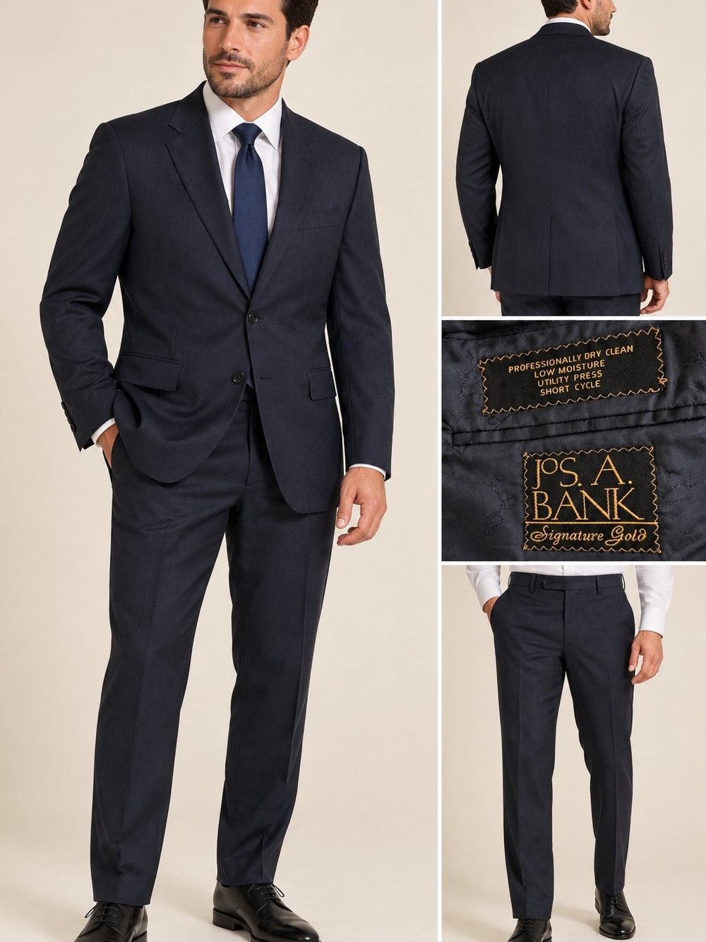Jos. A. Bank Signature Gold Men’s 40/34 100% Wool Suit Made in Italy